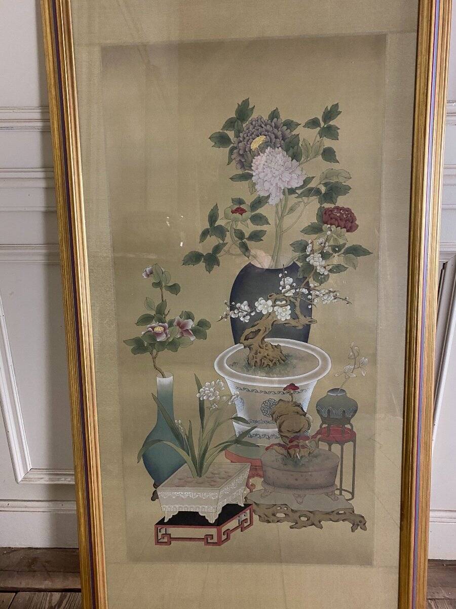 Silk painting, China 20th century