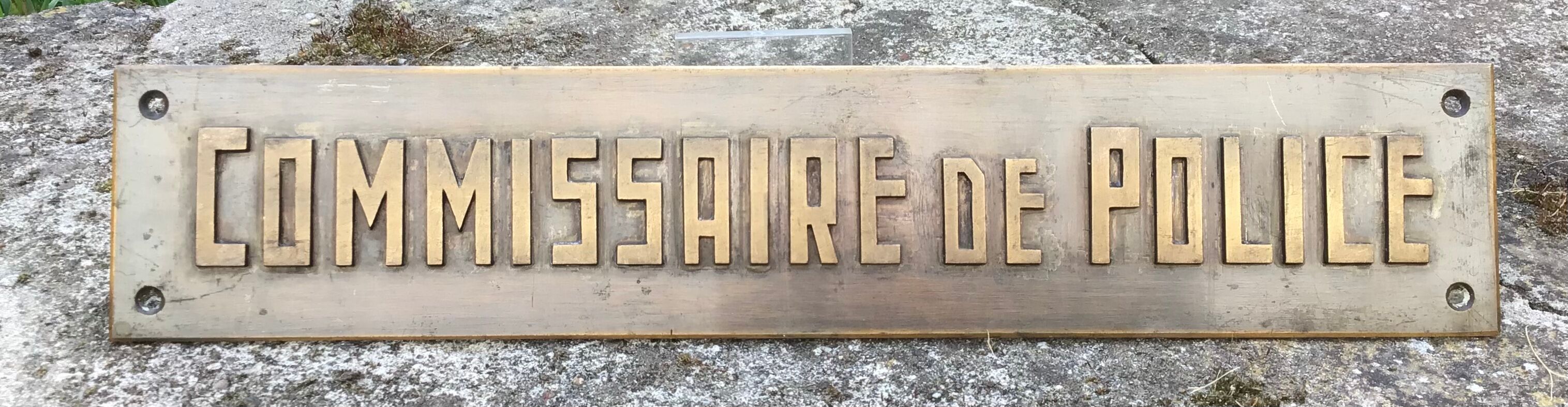 Old professional plaque "Police Commissioner" 35x7 cm