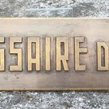 Plaque de métier « Commissaire de Police » 35x7 cm
