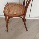 Cane bistro chairs in beech wood