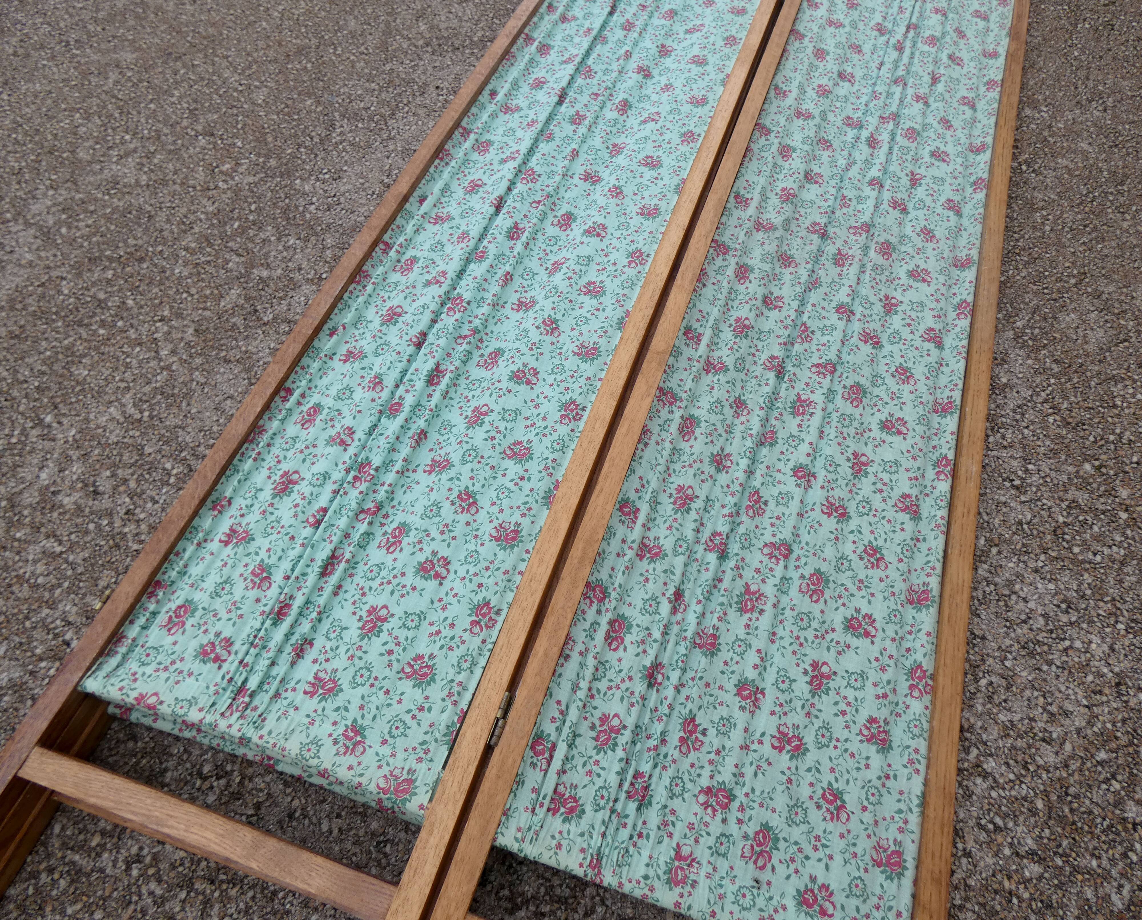 old vintage fabric screen