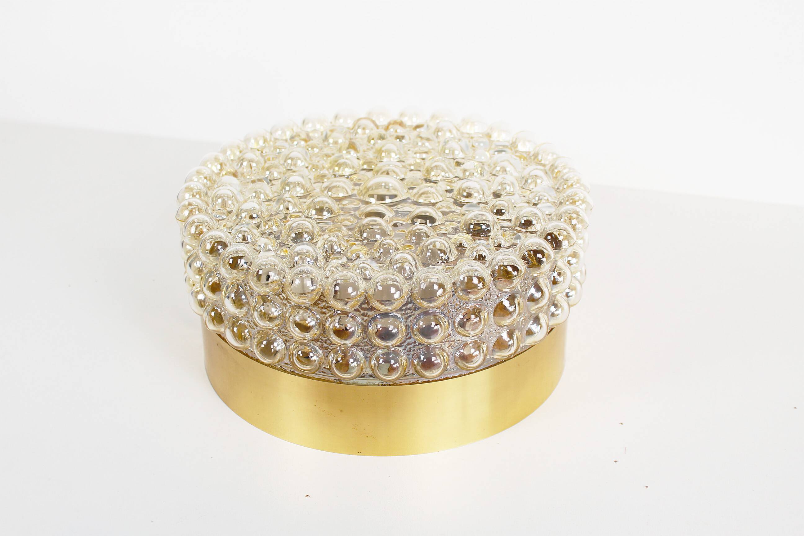 Stunning (26cm) glass bubble flush mount light by Helena Tynell for Glashut