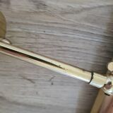 Old pair of gilded brass wall sconces / night lights from the 70s