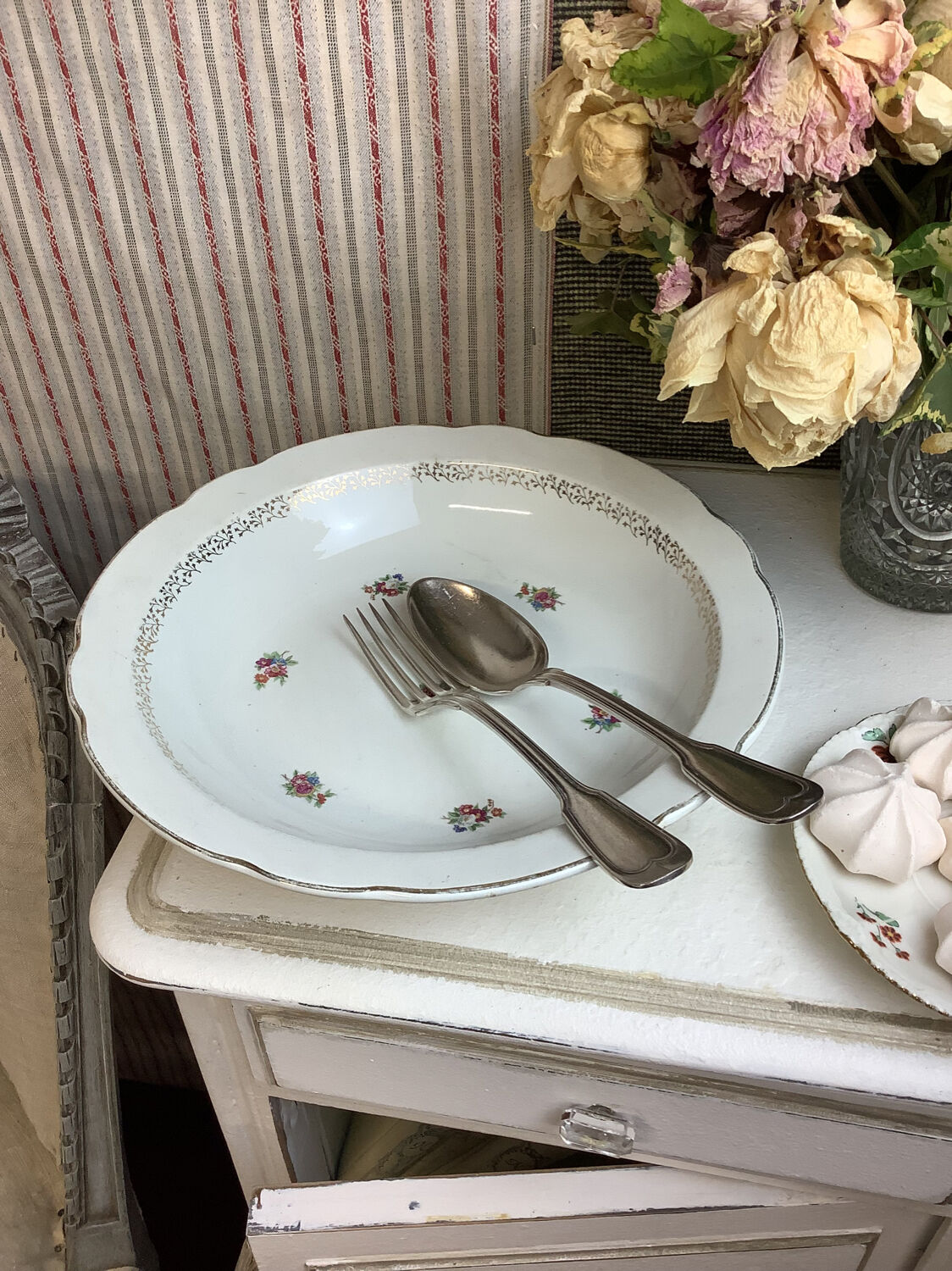 Vintage hollow dish made in France Digoin Sarreguemines