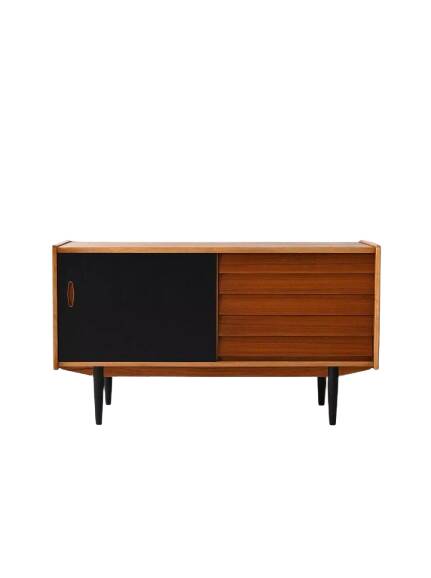 Scandinavian sideboard black accents