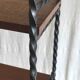 Wall shelf with wooden ladders and wrought iron - mid 20th century.