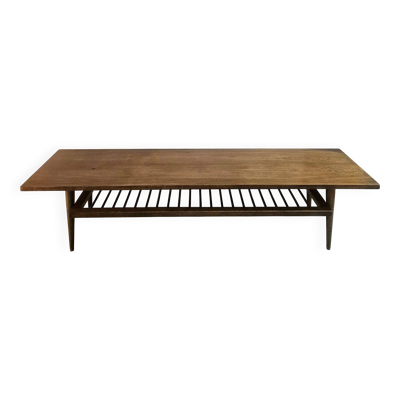 Rare et longue table basse vintage, vers 1960