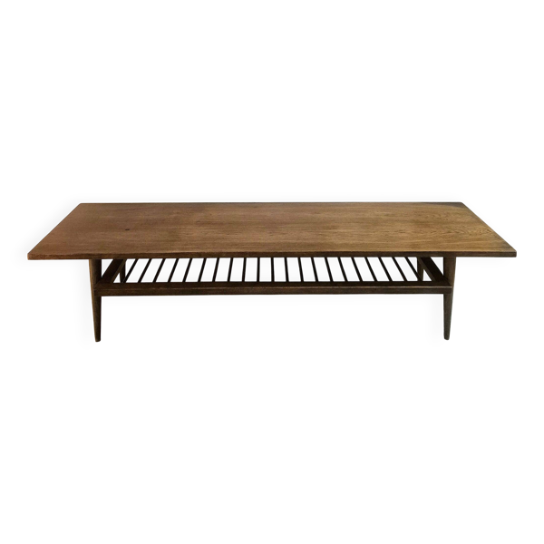 Rare et longue table basse vintage, vers 1960