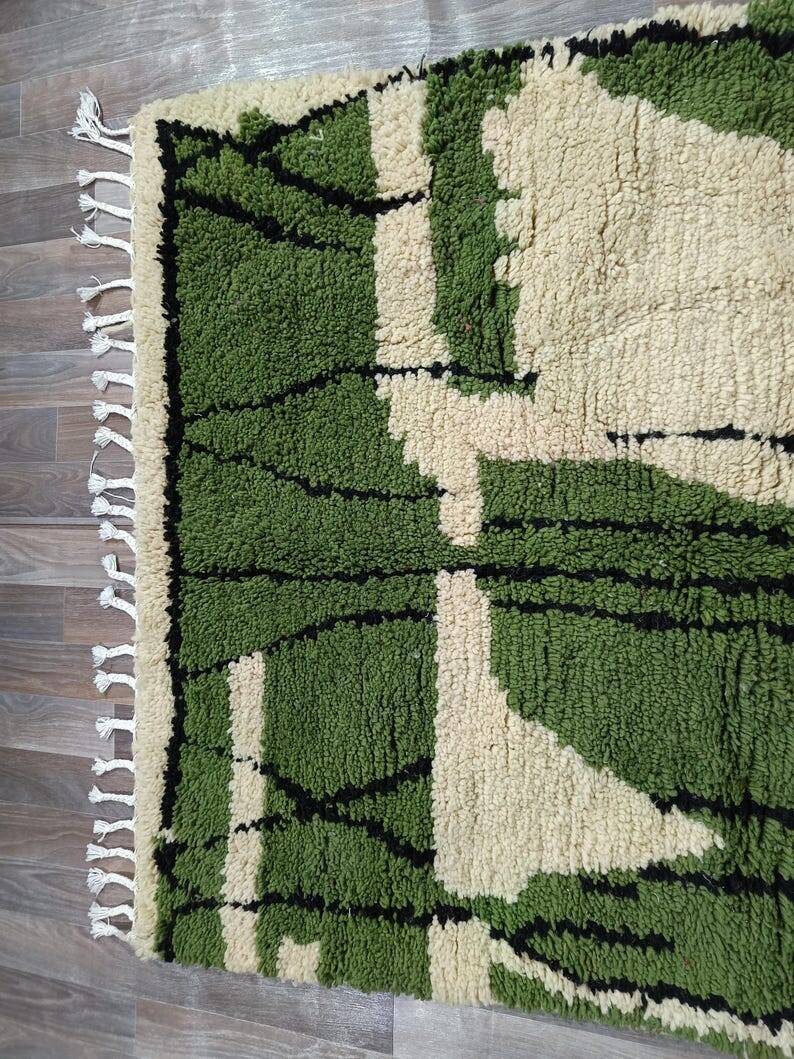 Green Moroccan rug, authentic Moroccan rug, 150/250cm