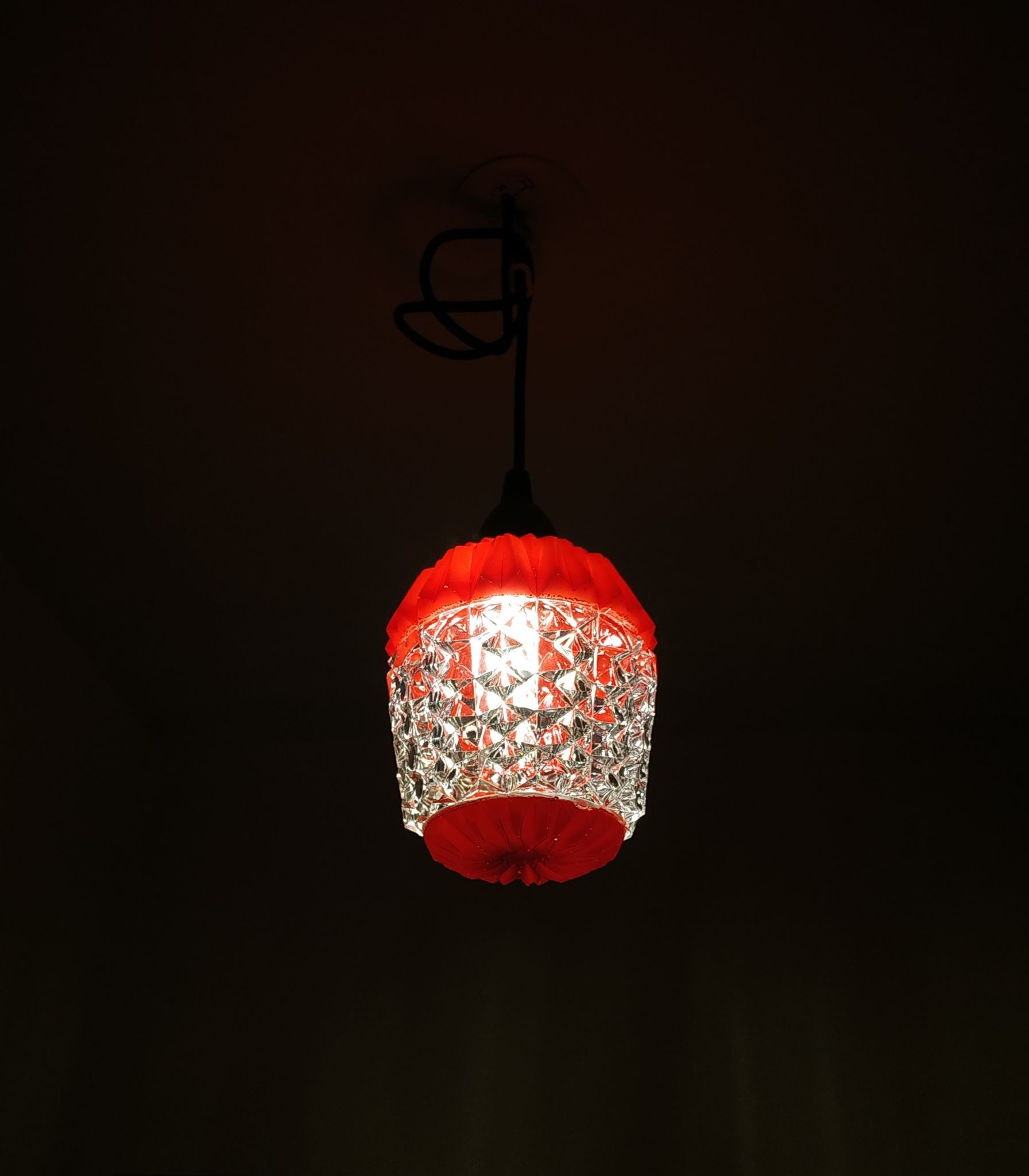 Suspension vintage design lampion années 50