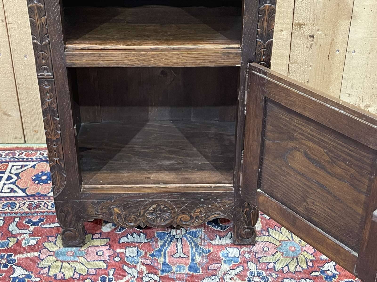 Chestnut bedside table from the 1930s