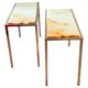 Pair of Italian Console Tables in Marble and Chrome, 1970s