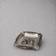Antique silver-plated ashtray, decorated with repoussé scenes of a tavern, pin tray.