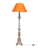 Italian Baroque carved Wooden floor lamp 1970s