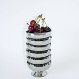 Set of 6 small stainless steel bowls, Basses, Design 1970, 9 x 5 cm