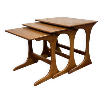 Set of 3 teak nesting tables from the 70s