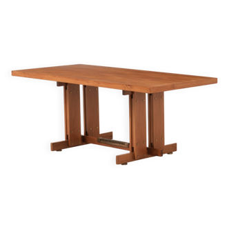 Imari Topiovaara Wood Dining Table Wood Brass details