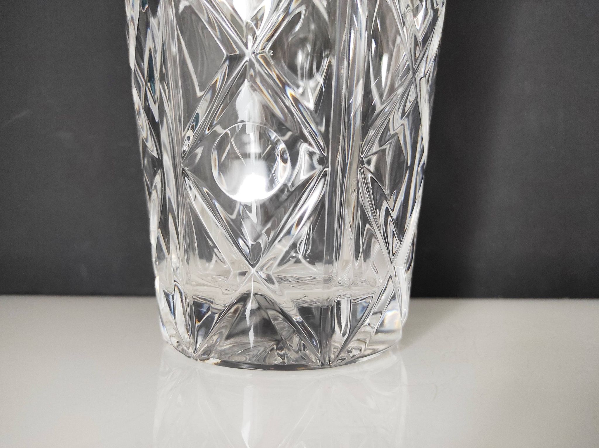 Vase en cristal décor de pastilles 25,5 cm