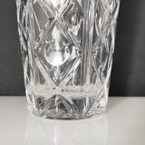 Crystal vase with lozenge decoration, 25.5 cm