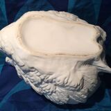 Large swan planter in white earthenware