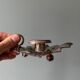 Old leaf-shaped hand candle holder, mid-twentieth