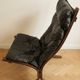 Vintage Siesta armchair by Ingmar Relling for Westnofa in black leather.