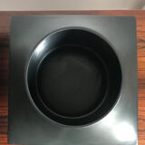 Franco Pozzi Italian black ceramic centerpiece vase 1960s