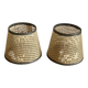 Small cane lampshades