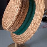 Straw hat Genuine boater hat made of natural straw
