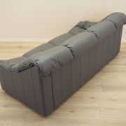 Italian leather sofa, three-seater, 1970s