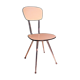 Chaise en formica blanche et noire vintage design années 60