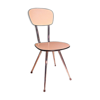 Black and white Vintage formica chair design 60 year old foot end