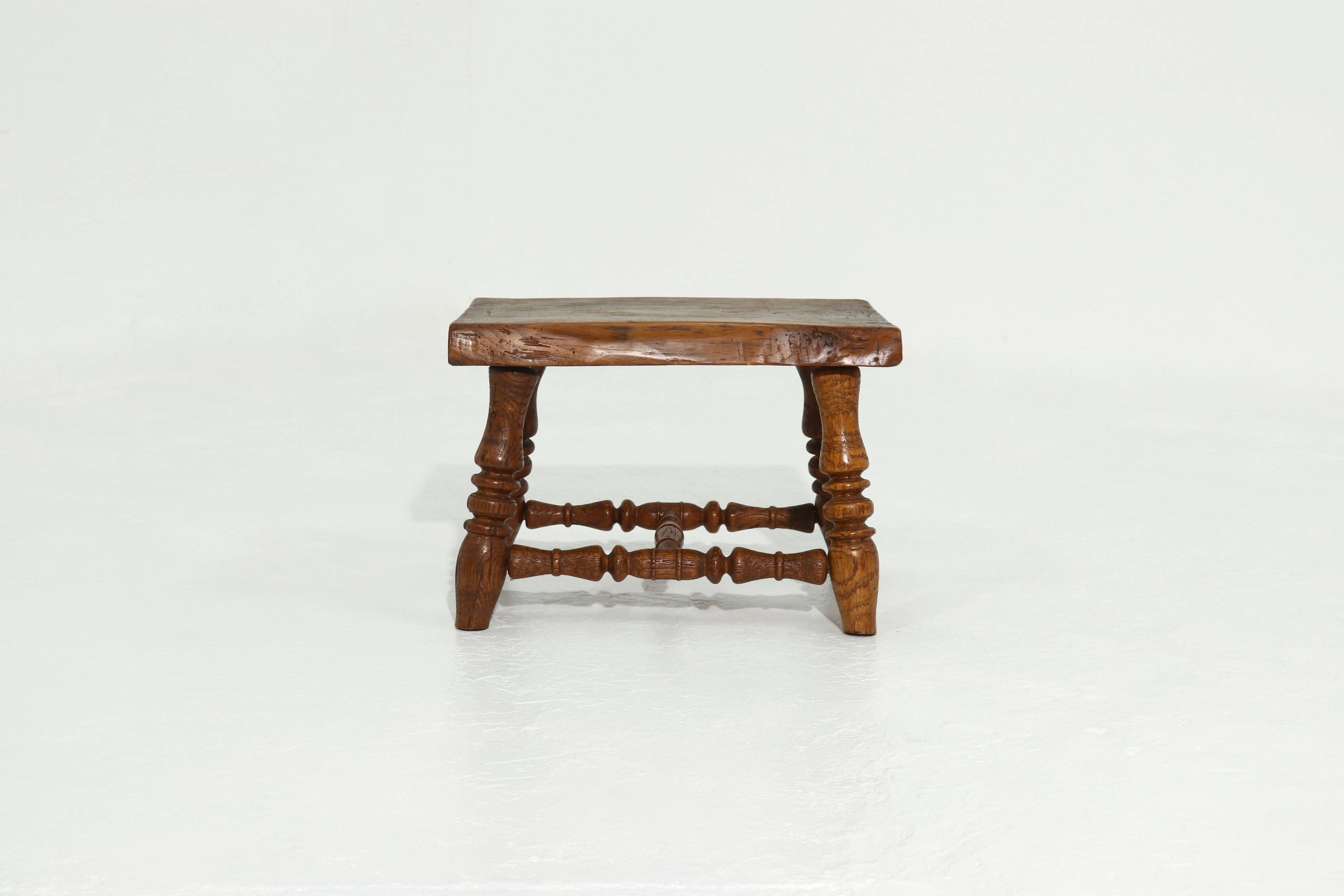 Alpine Chic Rustic Plant or Side Table 1950s