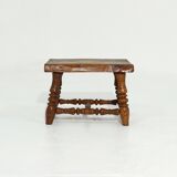 Alpine Chic Rustic Plant or Side Table 1950s