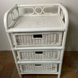 Meuble 3 tiroirs en rotin