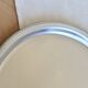 Vintage silver-plated round service tray - Beaded rim