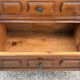 Vintage bedside cabinet with three drawers in moulded wood, Louis XV style.