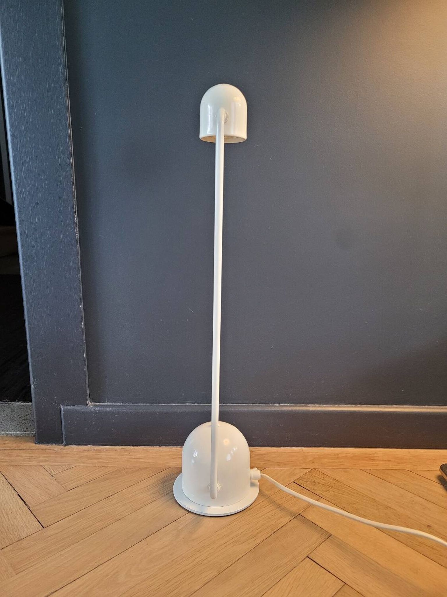 Lampe de bureau vintage articulée laquée blanc