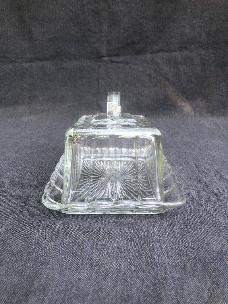 Art Deco Сrystal/Glass Cheese/butter Dome with lid, circa 1930-40, Belgium