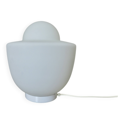 Lampe Italienne en opaline blanche, années 70