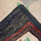 Old American Carpet Hooked handmade 78cm x 138cm 1920s, 1C705