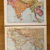 Reserved Mona - Set of 2 illustrated plates on 20th century India