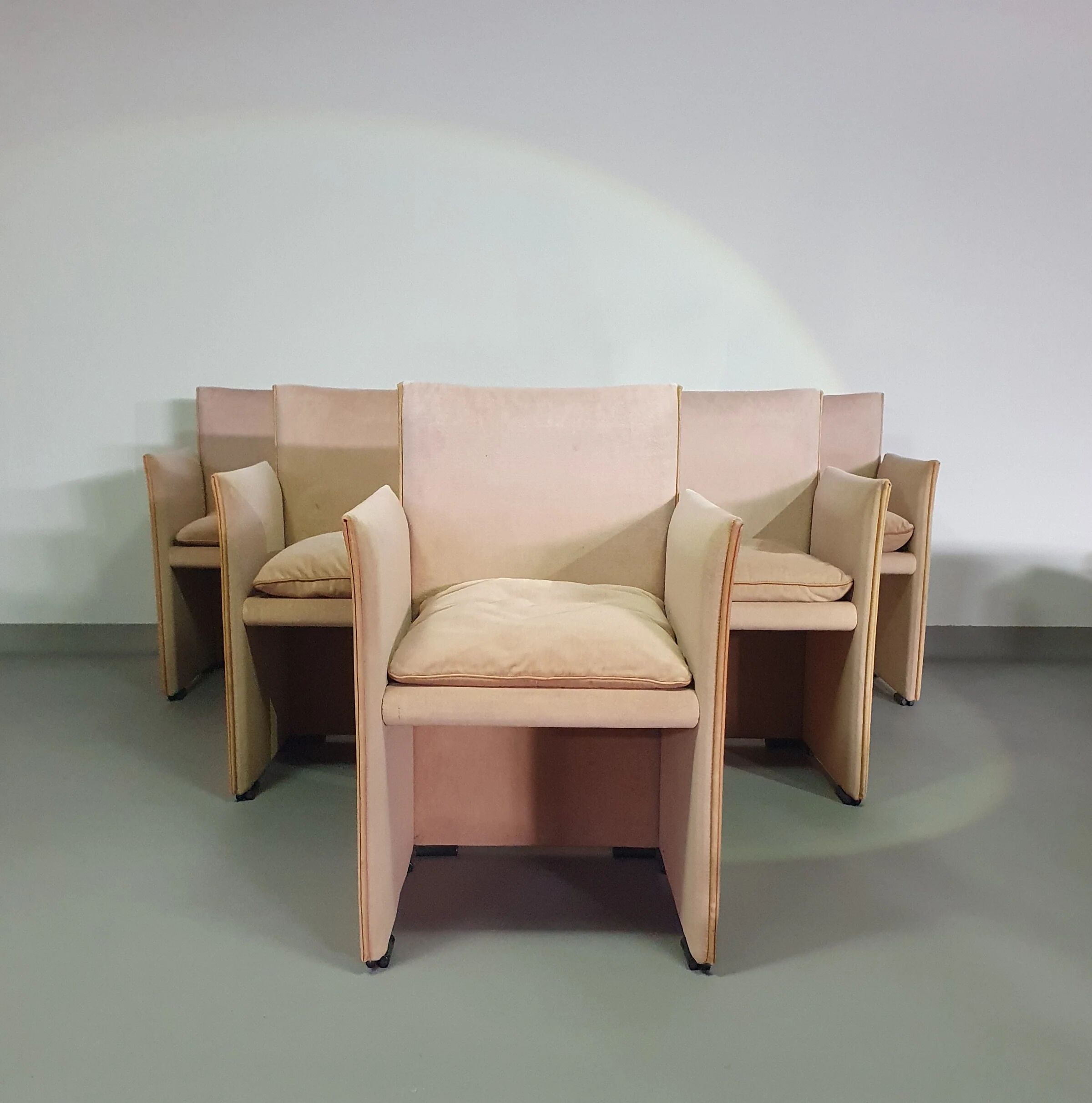 Set (6) by Mario Bellini 401 Break chairs for Cassina, 1990s