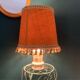 Vintage 1970 table lamp – Opaline base with floral print & shade f