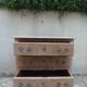 Beautifully crafted Louis XVI style commode in bleached wood.