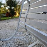 Wrought Iron and Wood Bench from the 60s