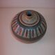 Vase boule en grès vintage signé Kamini