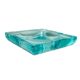 1970s mid-century aquamarine ashtray by Fontana Arte. Made in Italy
