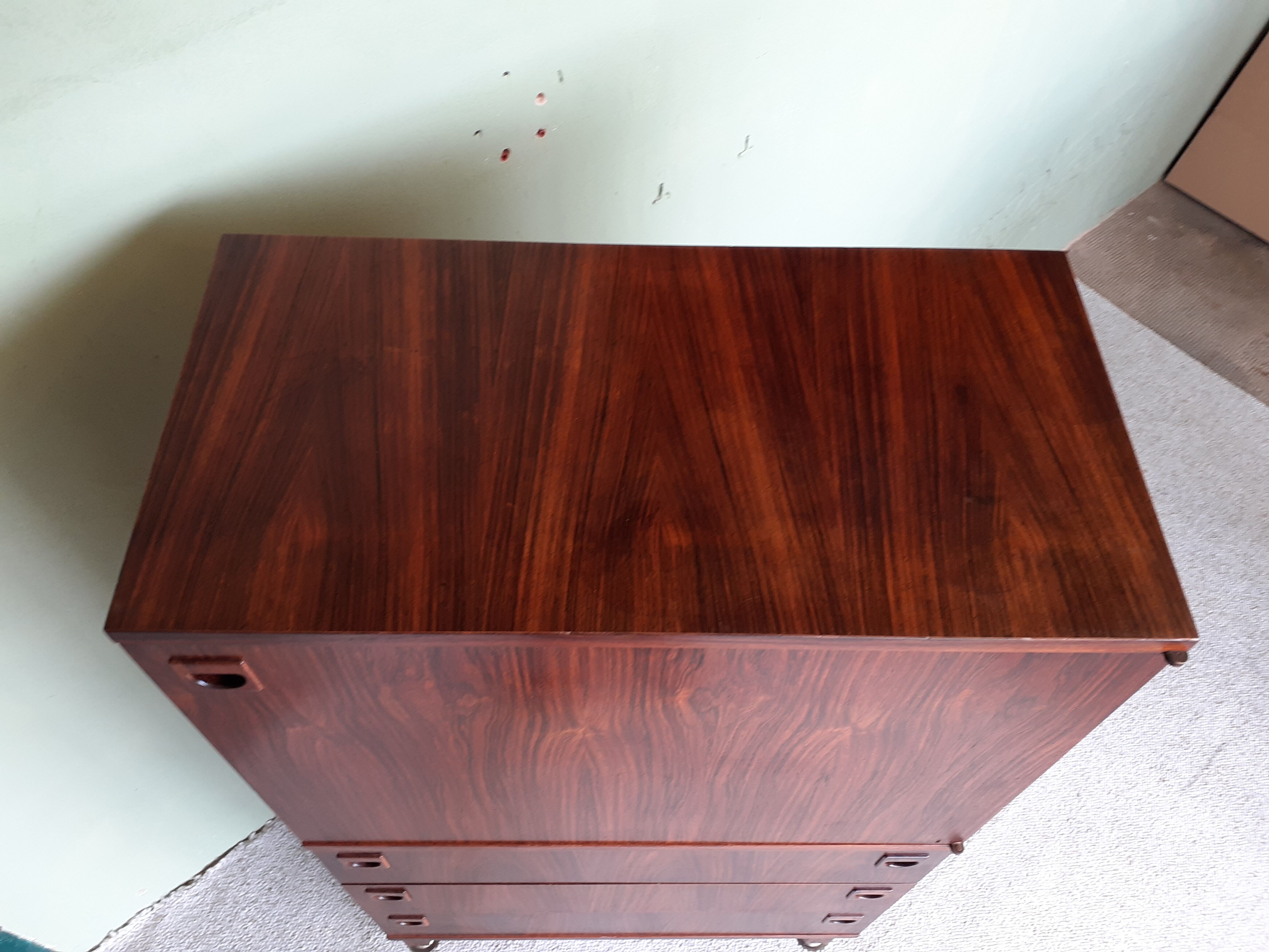 Storage cabinet in rosewood of rio by Andre Monpoix