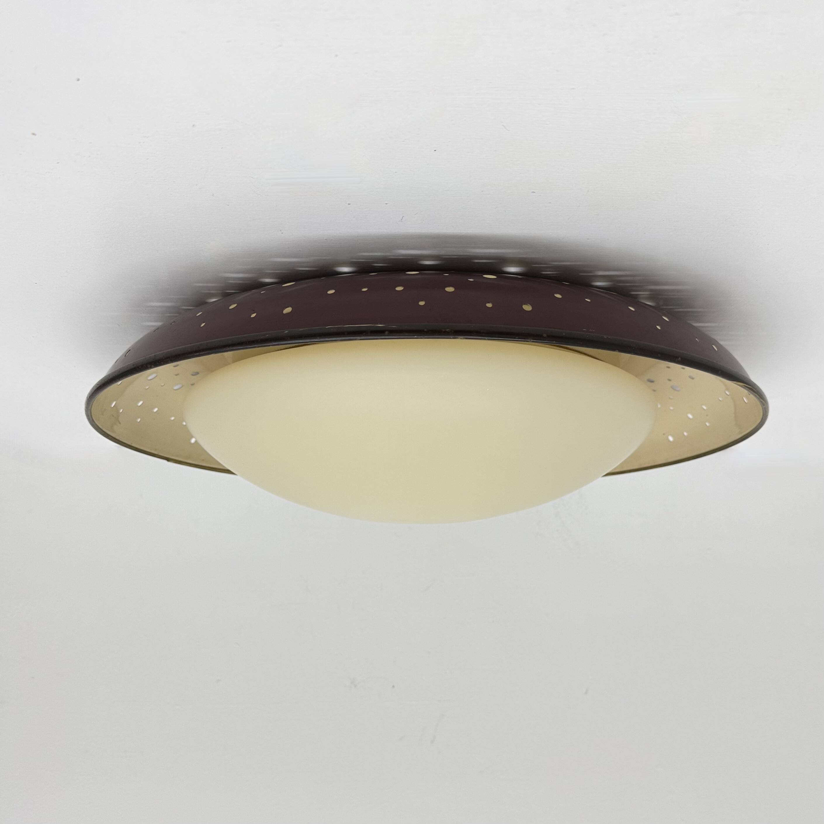 Ernest Igl for Hillebrand large fifties ceiling lamp / wall lamp , 1950’s